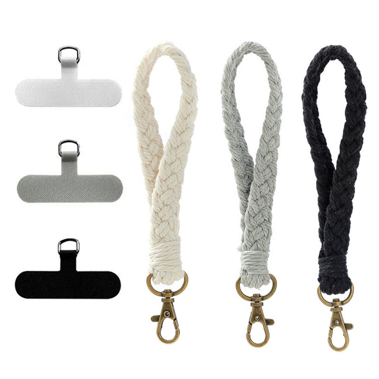 Cross-border Explosions Cotton Rope Braided Simple Mobile Phone Lanyard Bohemian Mobile Phone Chain Hanging Simple Car Key Ring