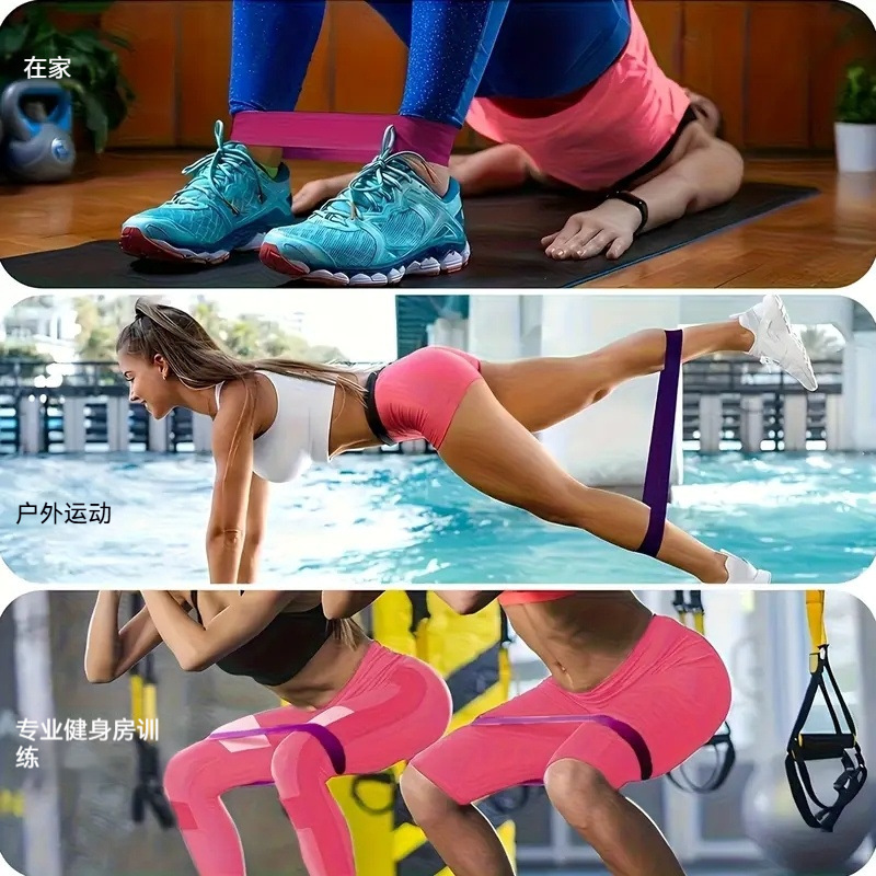 Vorrätig Grenzüberschreitender Squat Booty Pilates Widerstandsband Stretch Bewegung Trainingsband Fitness Widerstandsband für zu Hause