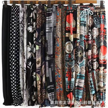 中老年女装冰雪丝灯笼裤 2025夏季宽松抽绳防蚊裤大码束脚防蚊裤