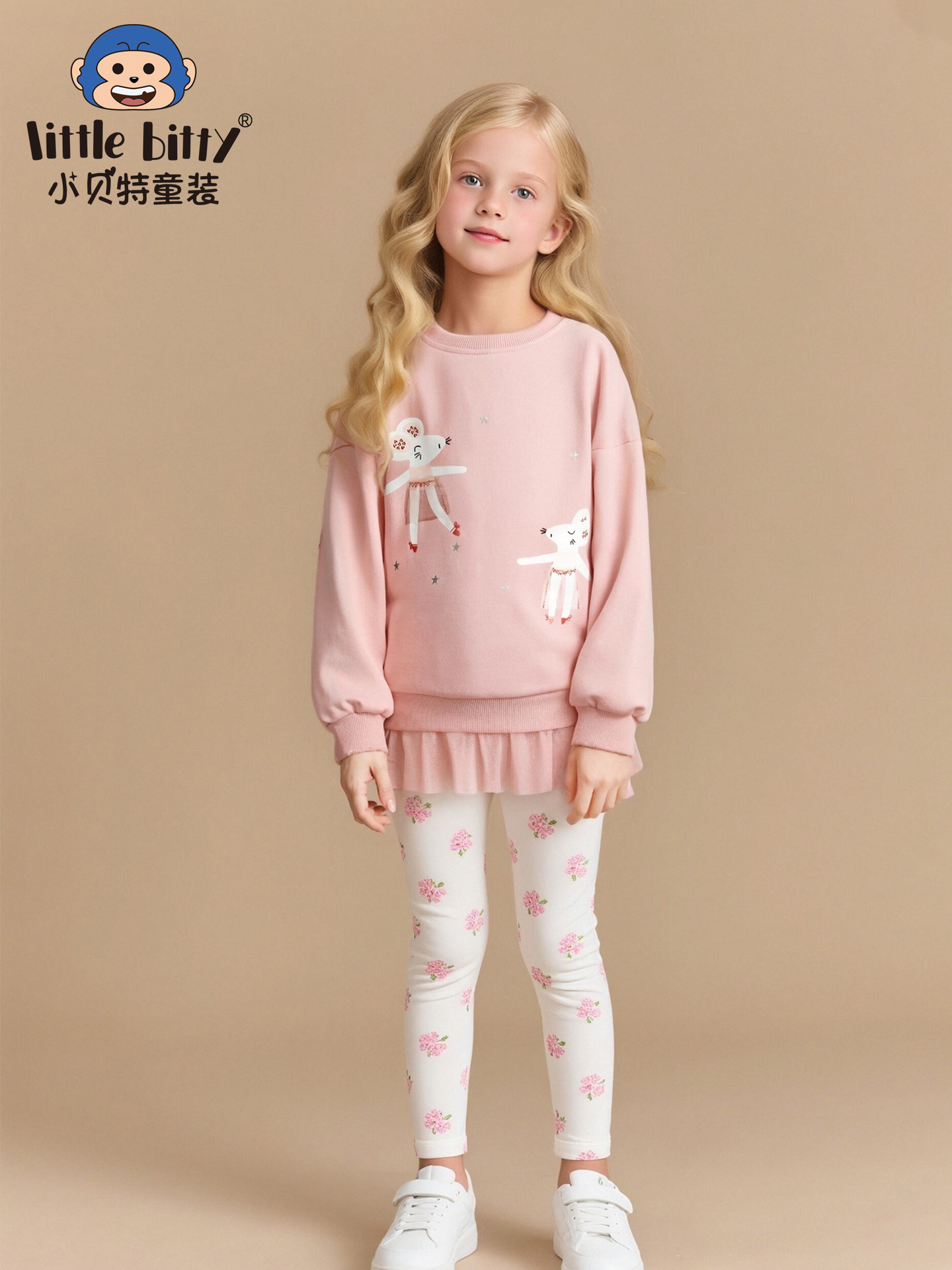 Cross-Border 2025 Autumn and Winter Children's Long-Sleeved Sweatshirt Mesh Stitching European and American Style Cartoon Printed Round Neck Shirt in Stock