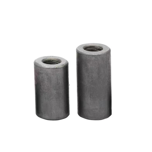 Plain steel round nut, extended screw nut hole internal thread cylindrical connector nut, thick round Q235 carbon steel, national standard