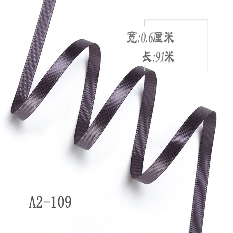 6mm poliéster con arco DIY cinta boda etiqueta marcador ropa cuerda de satén caja de regalo embalaje cinta delgada