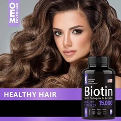 クロスボーダー輸出髪コラーゲンBiotinCapsulesビオチンカプセル60粒専用現物