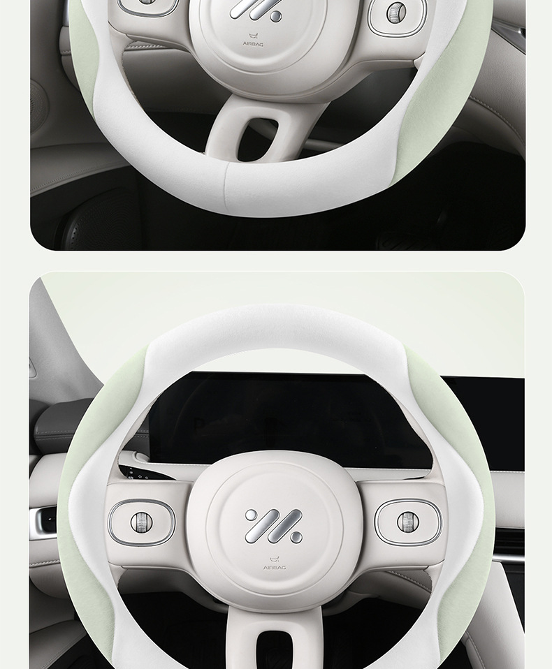 25 New Steering Wheel Covers Winter Short Plush Non-Slip Warm Men's and Women's Handlebar Covers Universal Wholesale Cross-Border Amazon