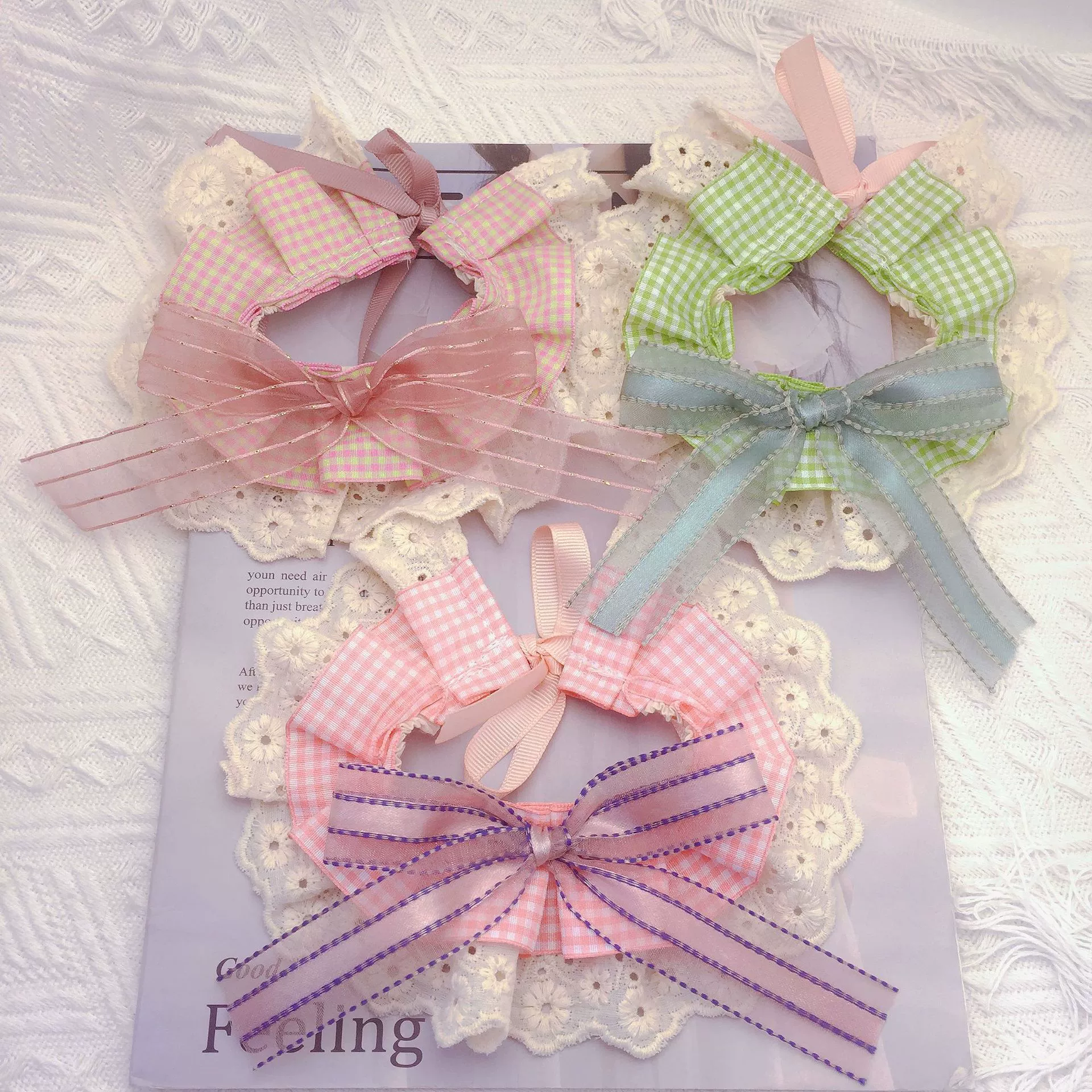 Кошка Собака Слип Полотенце Кружева Нагрудник Постепенный Плед Кошка Лук Домашнее Животное Котенок Медведь Бант Шея