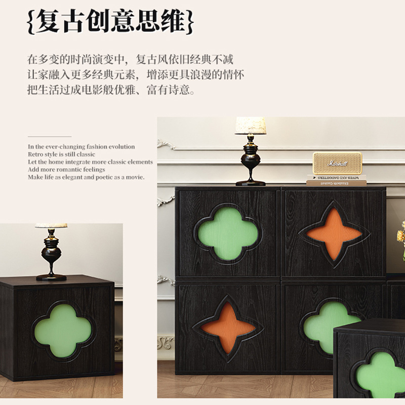 Gabinete de televisión, armario de cabecera, armario de comidas, armario de almacenamiento doméstico, armario de almacenamiento tipo cajón, armario de piso multifuncional