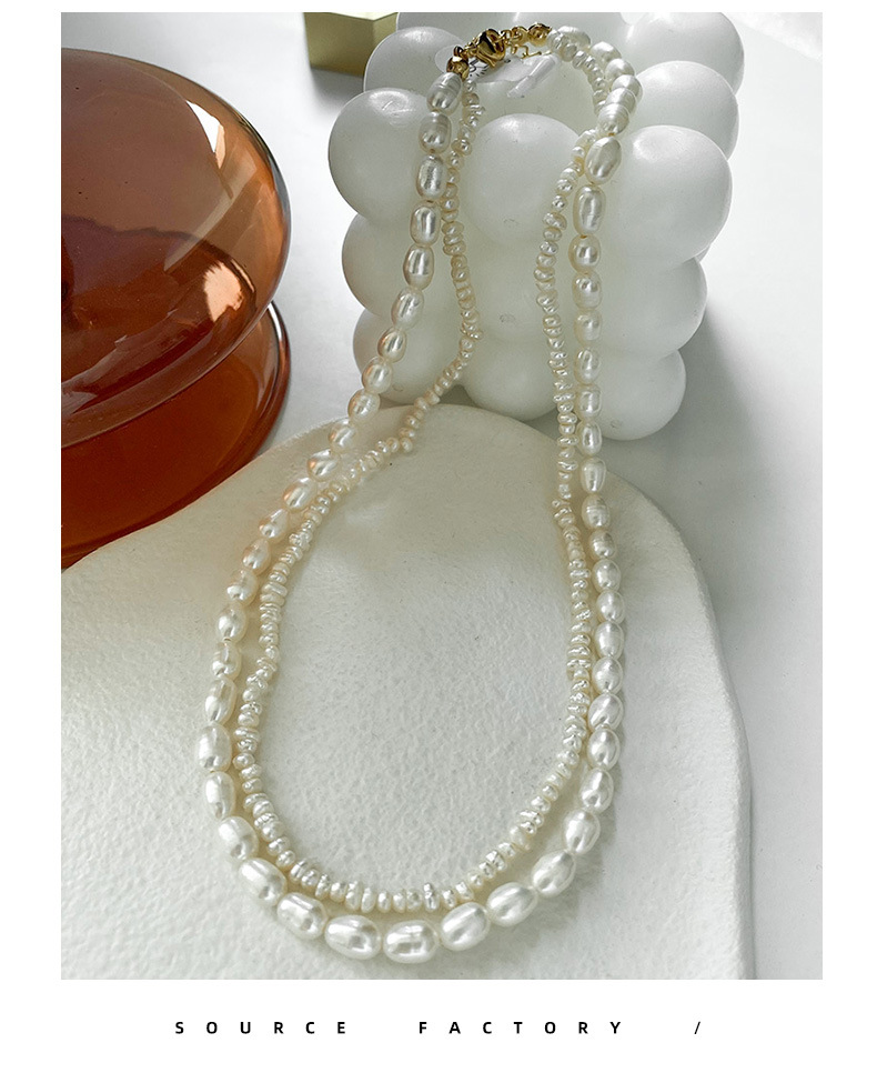 Fashion Geometric Pearl Beaded Necklace 1 Piece