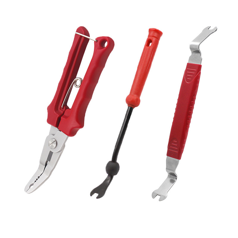 레드 와이어 커팅 펜치 레드 6 인치 라운드 핸들 고무 링 스크류 드라이버 레드 더블 헤드 6/8 인치 드라이버