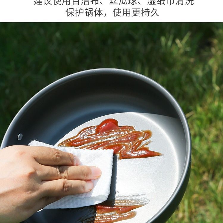 Acampar al aire libre hervidor olla equipo de camping picnic suministros olla portátil set utensilios de cocina vajilla traje