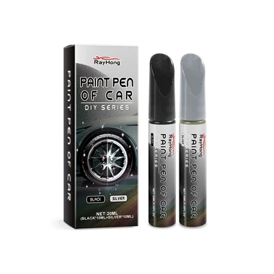 Rayhong car wheel scratch repair pen, car wheel scratch repair, scratch filler, polishing agent, and scratch coating (Avtomobil boya qələmləri) - black-10ml-silver-10ml