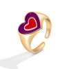 Brand metal ring heart shaped, Aliexpress, European style, on index finger, wholesale