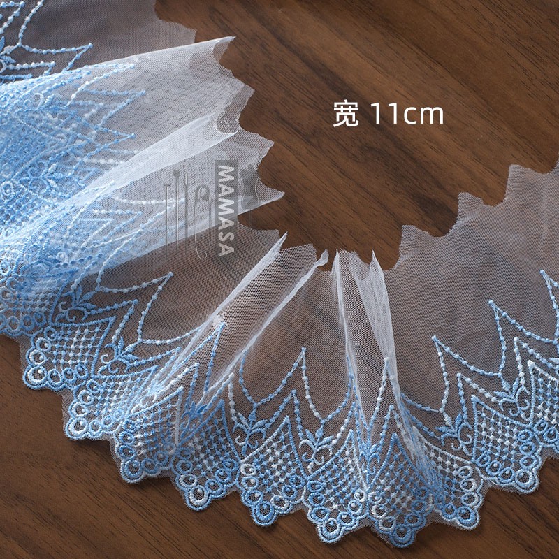 Alta calidad dopamina sueño bordado colorido hilo de malla encaje DIY mano lolita ropa tela accesorios para el cabello