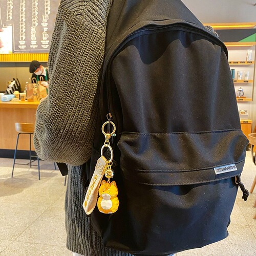 Genuine Cartoon Wood Carving Style Meow Meow Family Keychain Cute Creative Keychain School Bag Pendant Small Gift Wholesale