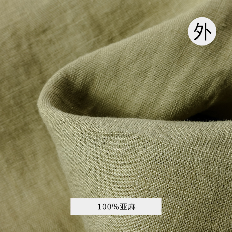 Pure Linen Breathable Chinese Style New Gray Blue Long Summer Thin Simple Casual Men's Pants White_viptrois.com