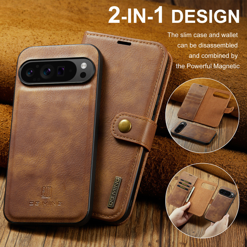 For Google Pixel 9 Pro XL Magnet Split Protective Case Pixel 9 2-in -1 Phone Case Leather Case For Google Pixel 9 Pro XL Magnet Split Protective Case Pixel 9 2-in -1 Phone Case Leather Case