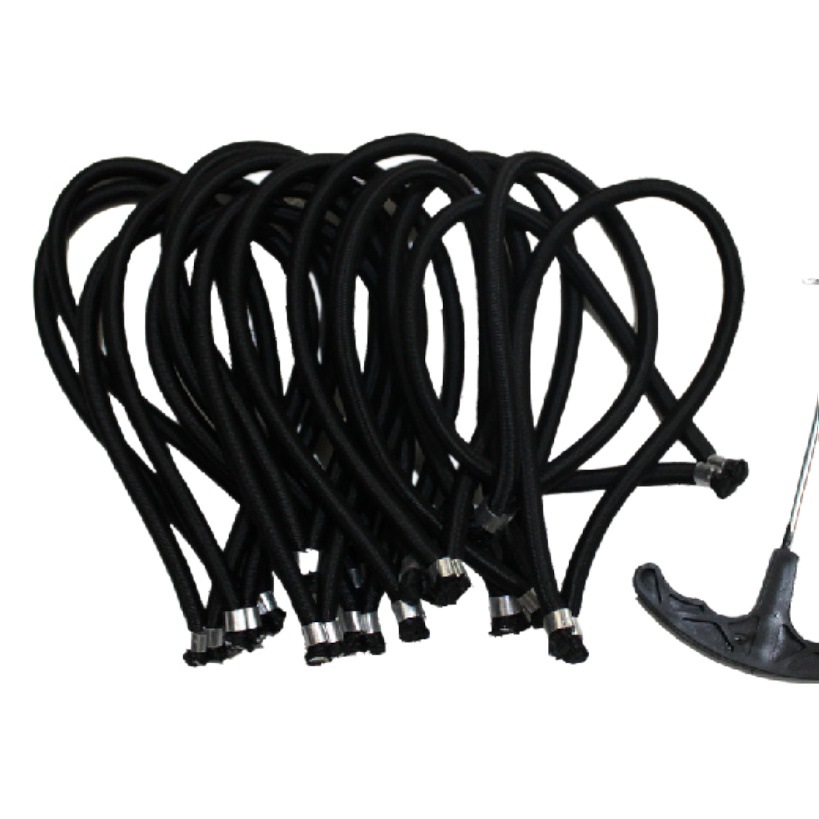 Jumping Rope Trampoline Accessories 8mm Elastic Rope Aluminum Buckle Installation Including Semi-Circular Ball Style Pp High Elastic Hanging Ball Rope