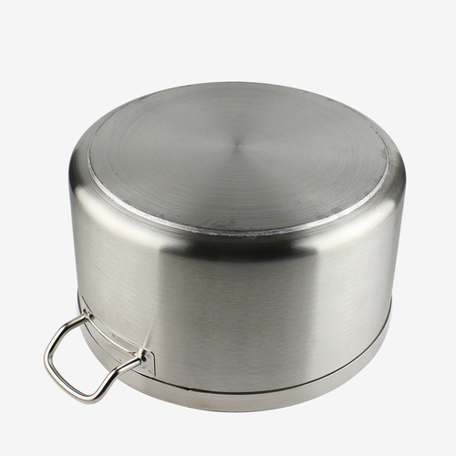 BB4C wholesale stainless steel pot commercial induction cooker soup pot double bottom short pot hot pot thickened bottom large capacity