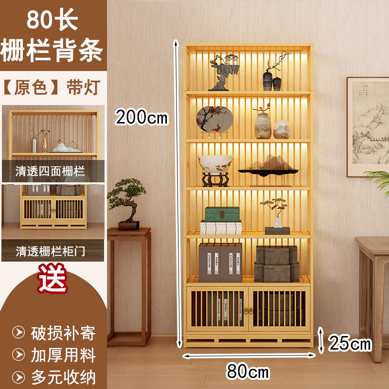 中国風の博古棚バックストリップティーディスプレイキャビネットティーセットラックティールーム背景壁文具収納ラックマルチ宝閣キャビネット|undefined