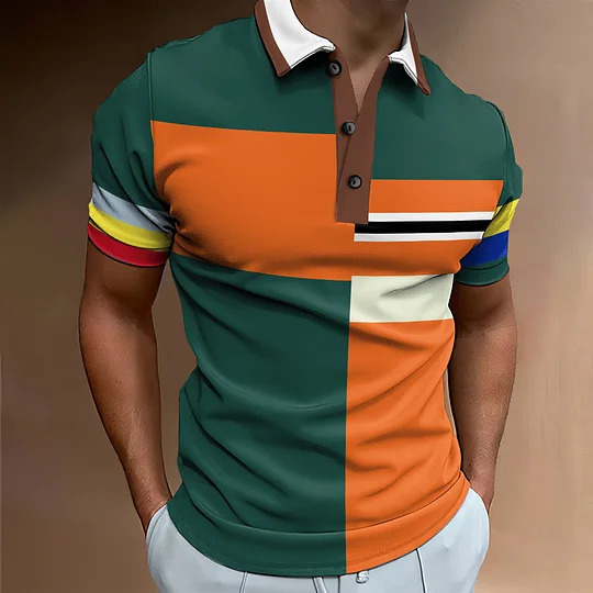 Comercio exterior europeo y americano nuevo estilo 2024 nueva moda todo-fósforo tendencia cuello de encaje manga corta botones camisa POLO MB13