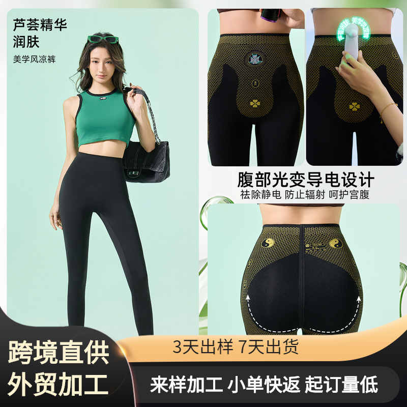 2026 New Spring High-Waisted Aloe Vera Moisturizing Aesthetic Cooling Tummy Control Butt-Lifting Shaping Shark Pants High Elasticity 2026 New Spring High-Waisted Aloe Vera Moisturizing Aesthetic Cooling Tummy Control Butt-Lifting Shaping Shark Pants High Elasticity