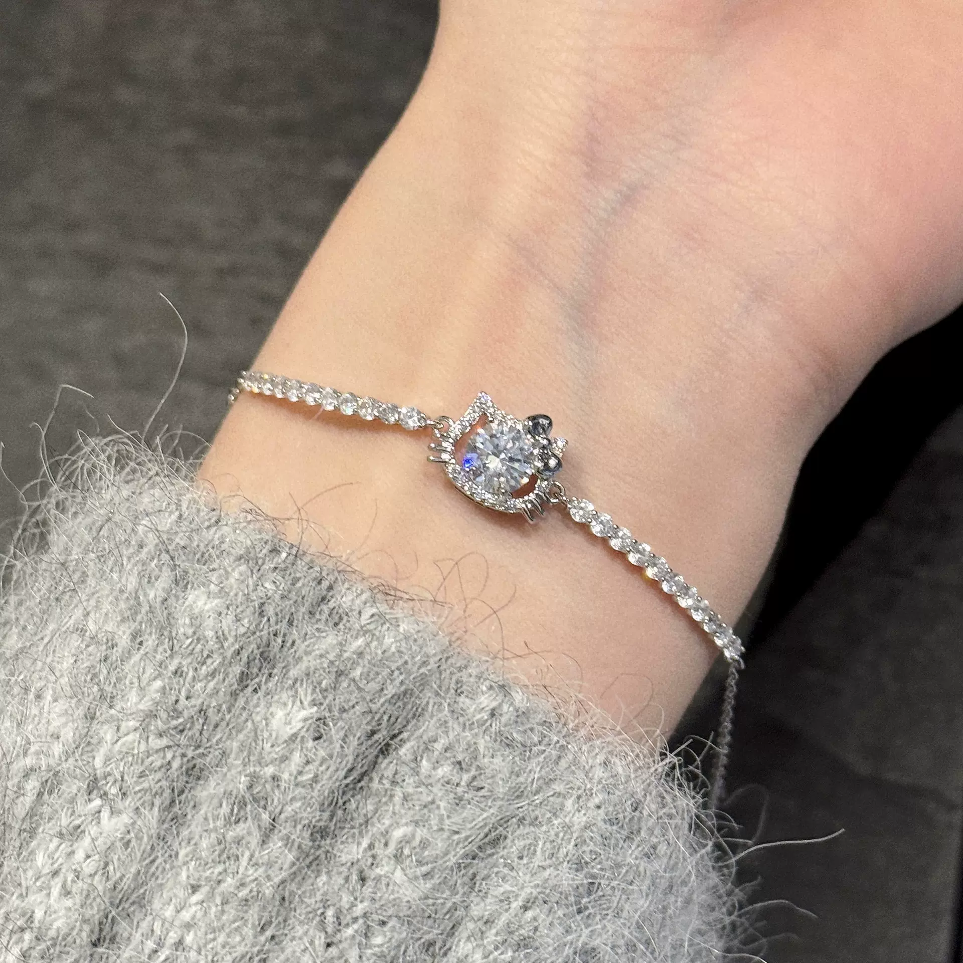 韩版可爱KT猫手链精致百搭时尚可爱甜美手饰生日礼物送闺蜜手链