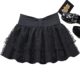 Ballet Style All-match Ponte Skirt Korean Style Women's Clothing Pure Desire Lace Stitching Pants Skirt Anti-running White Cake Skirt 9465