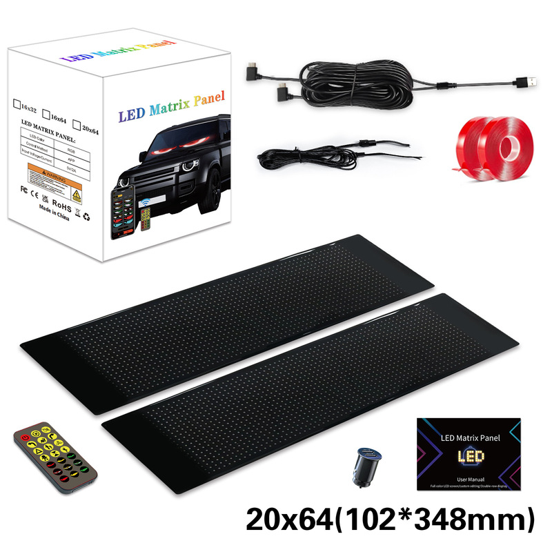 大型トラック悪魔の目車のライトトラックトレーラーガラス LED ライトフレキシブルディスプレイフルカラースマートカーステッカー|undefined