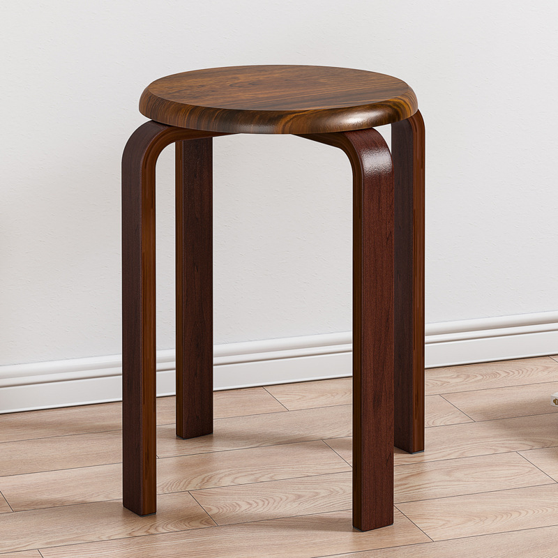 Taburete de madera maciza hogar taburete bajo banco pequeño salón silla de madera pequeño taburete redondo cambio de zapatos taburete internet celebridad mesa de café mesa de comedor taburete