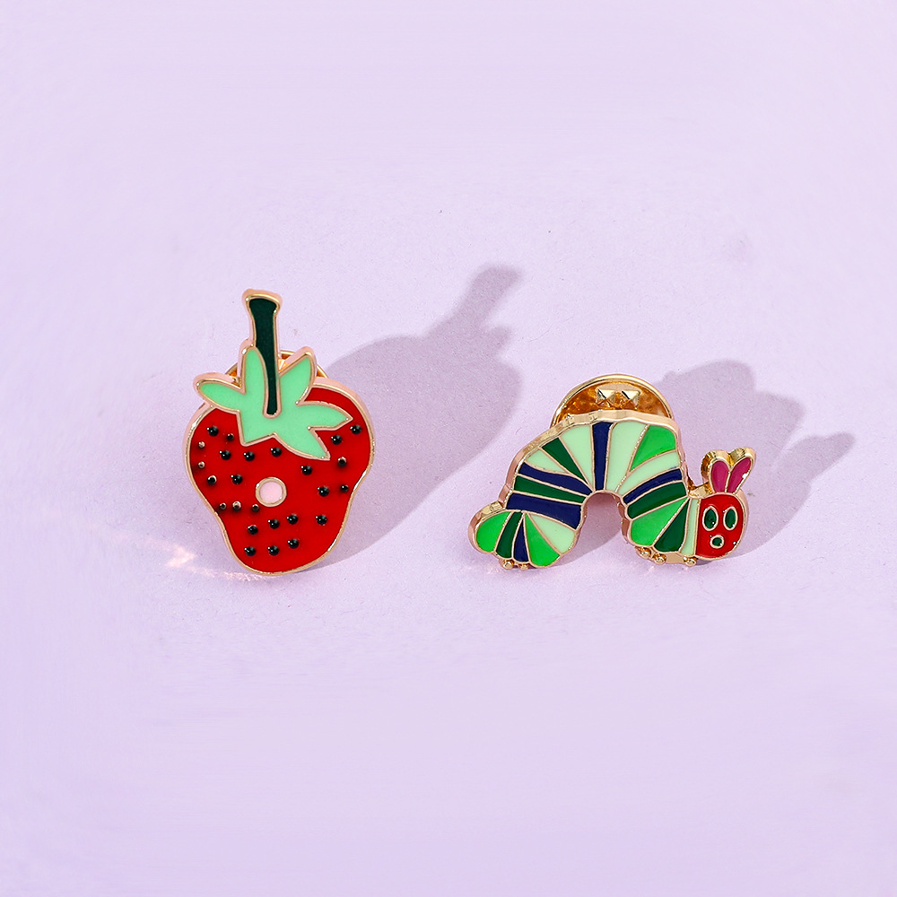 4g Weight Brooches Classification Holiday, Daily Occasion Alloy Material Cartoon, Strawberry Pattern Unisex Gender Enamel Design Casual, Cute Style Casual Cute Pin Cartoon Strawberry Alloy Enamel Unisex Brooches 20