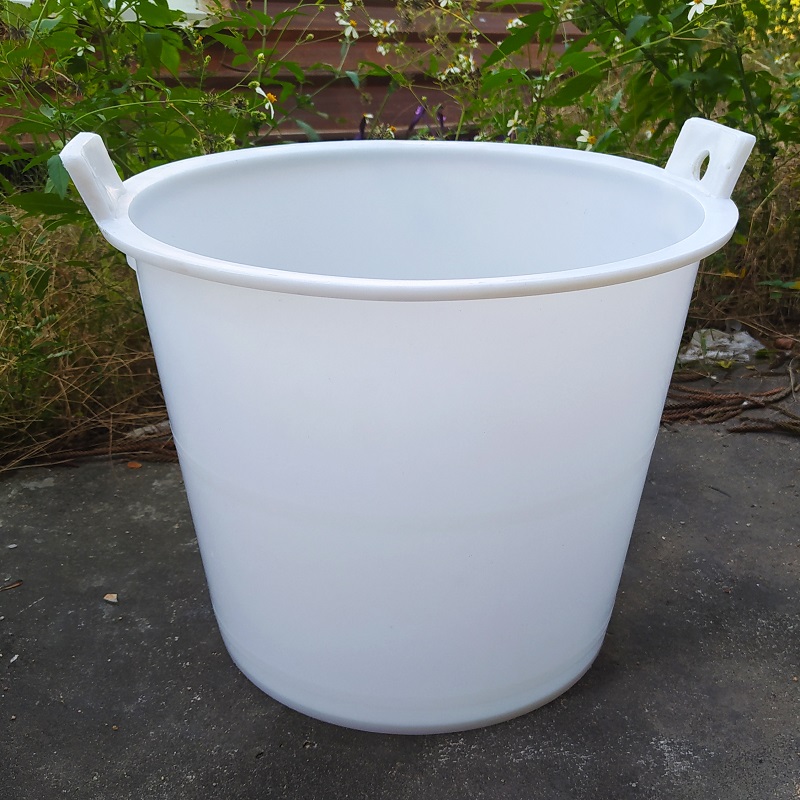 Gran cubo negro amplio de plástico tendón de vaca 32 litros para aumentar el cubo de abejas cubo de almacenamiento de agua cubo de estiércol cubo de basura