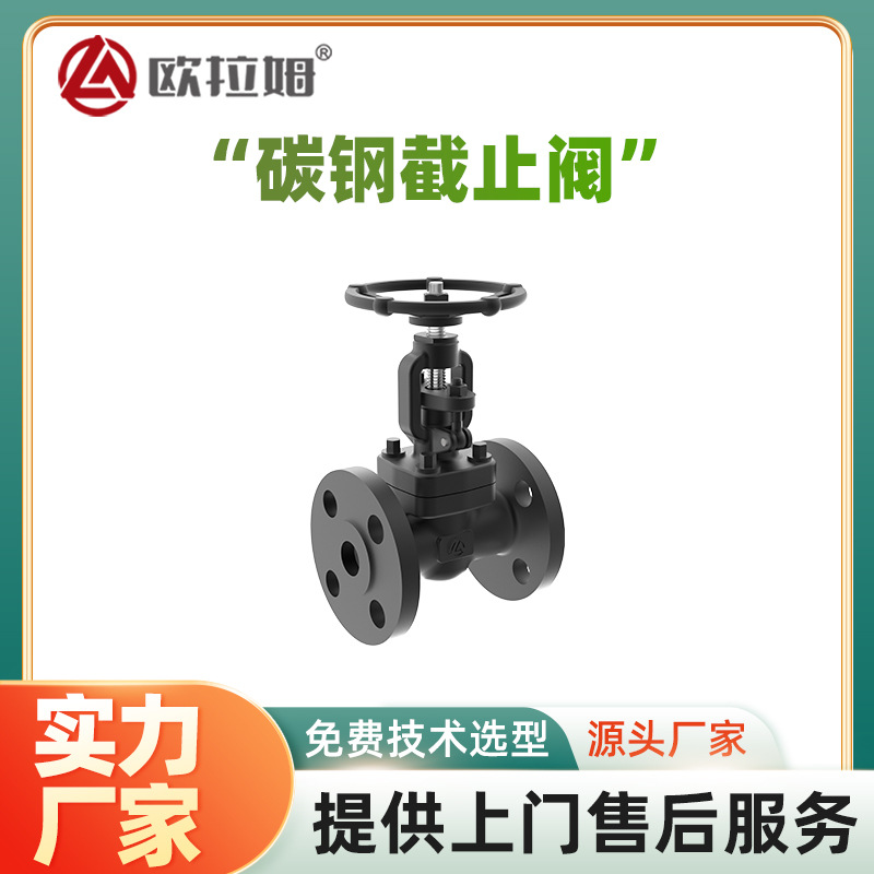 小口径碳钢截止阀 3/4"规格尺寸 法兰连接 液化装置 欧拉姆厂商
