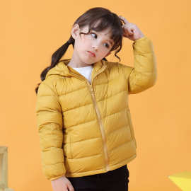 儿童轻薄羽绒服短款男童女童中大童男孩新款洋气保暖外套2026秋冬