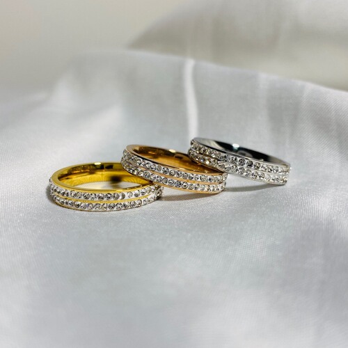 Light luxury baby's breath ring women's fashion personality niche exquisite ins trend internet celebrity cold style index finger ring tail ring