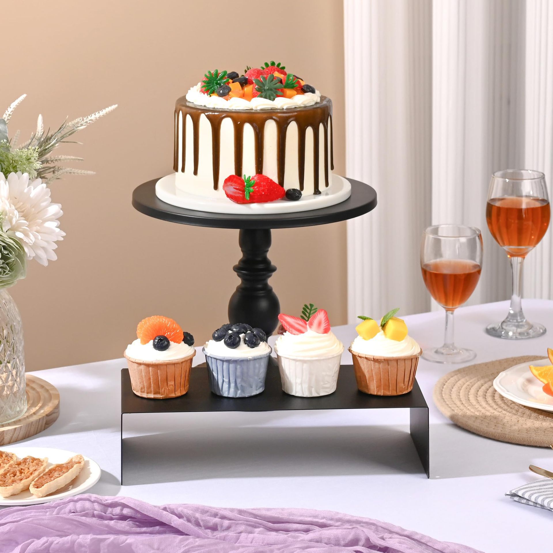 Transfronterizos Amazon temu postre estante de exhibición bandeja de pastel estante de pastel diseño de cumpleaños