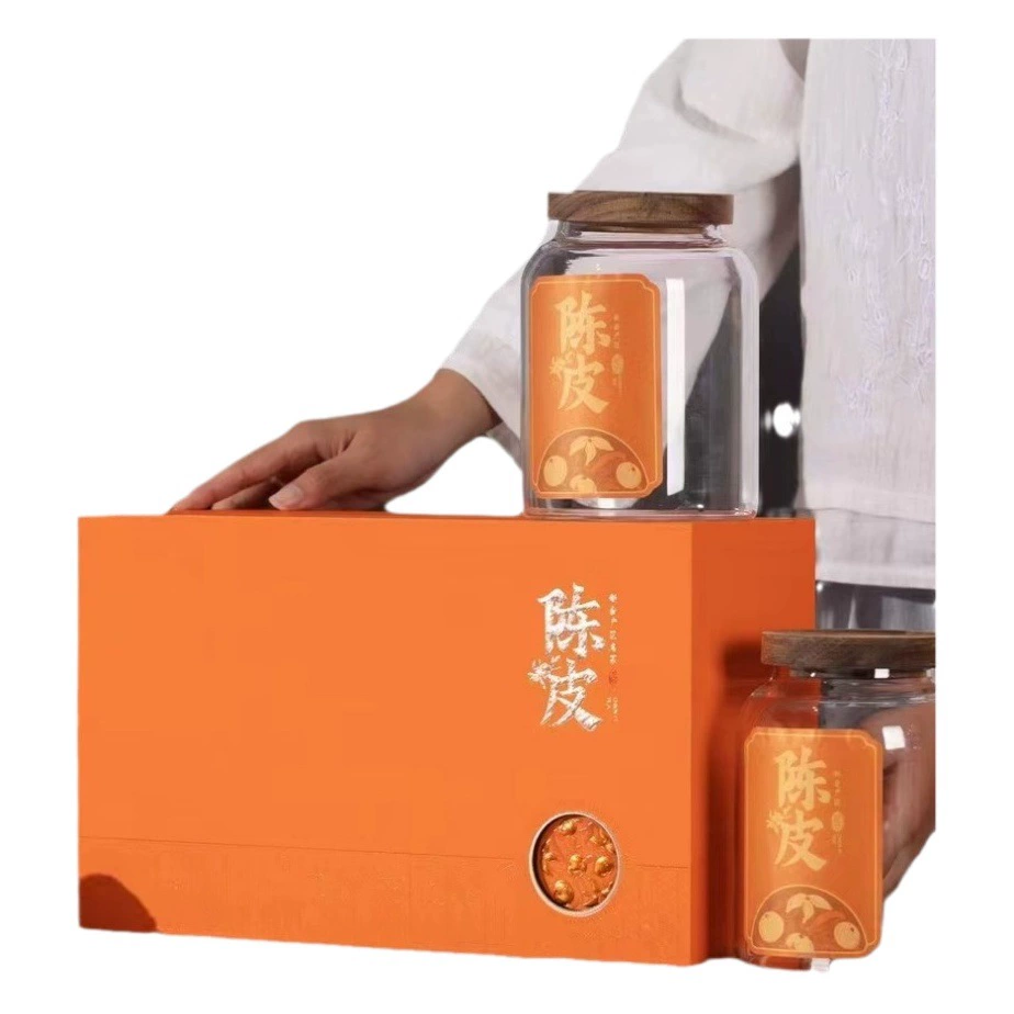 Подарочная коробка для мандариновой цедры Xinhui, пустая, для стеклянной банки 0,5 фунта, герметичная, для хранения, специальный сорт