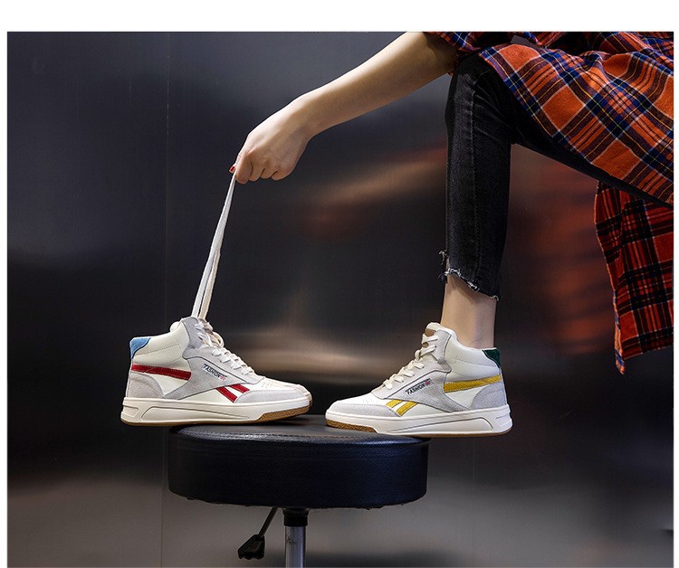 Piccole scarpe bianche da donna in vera pelle nell'autunno 2023, nuova versione coreana versatile suola alta e spessa casual_voghion.com