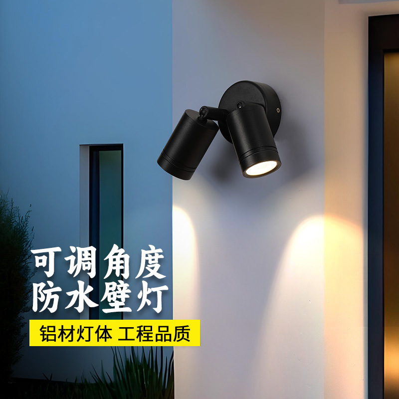 Outdoor Waterproof Wall Lamp Door Front Balcony Wall Lamp Outdoor Double-Head Spotlight Door Head Lamp Sign Ceiling Spotlight