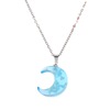 Natural wind new night light, blue sky white cloud moon pendant blue sky cloud stainless steel necklace wholesale pendant