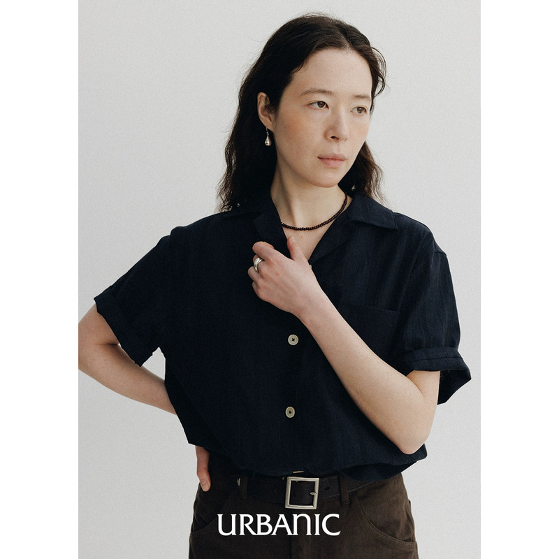 Now Available: 2026 Summer New Model Korean Designer Urba*Ic30 Simple Lapel Single-Breasted Shirt
