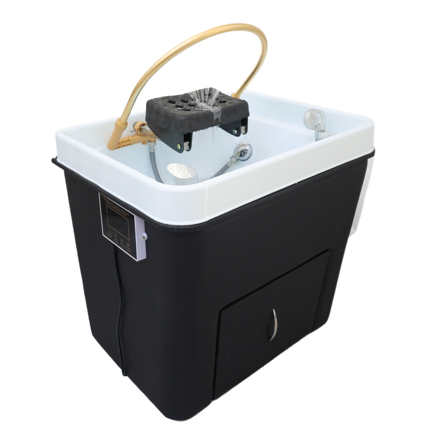 lavabo de tratamiento de cabeza de alta gama para masaje tailandés especial de masaje móvil de circulación de agua fumigante de salón de belleza lavabo de tratamiento de cabeza