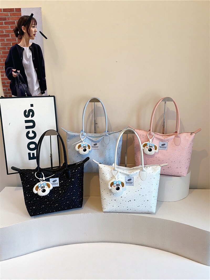 2026 bolsas de hombro de viaje de gran capacidad de mujeres bolsas de mano coreanas bolsas colgantes de dibujos animados