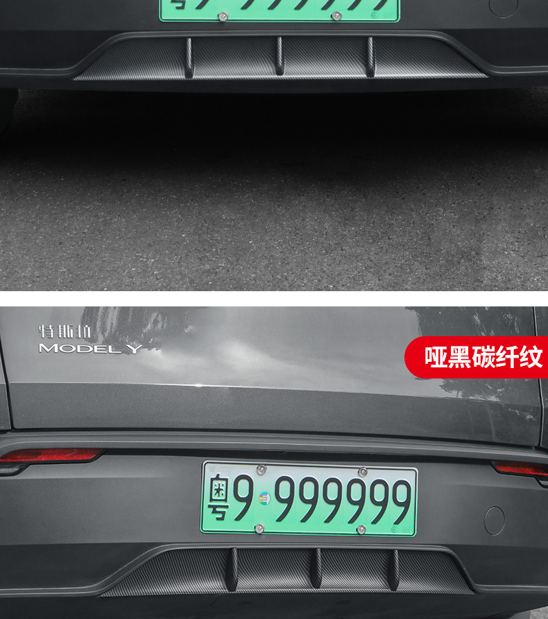 Suitable for Tesla Model Y 2025 New Rear Spoiler, New Model Y Rear Lip Surround, Rear Bumper Wind Blade Decoration