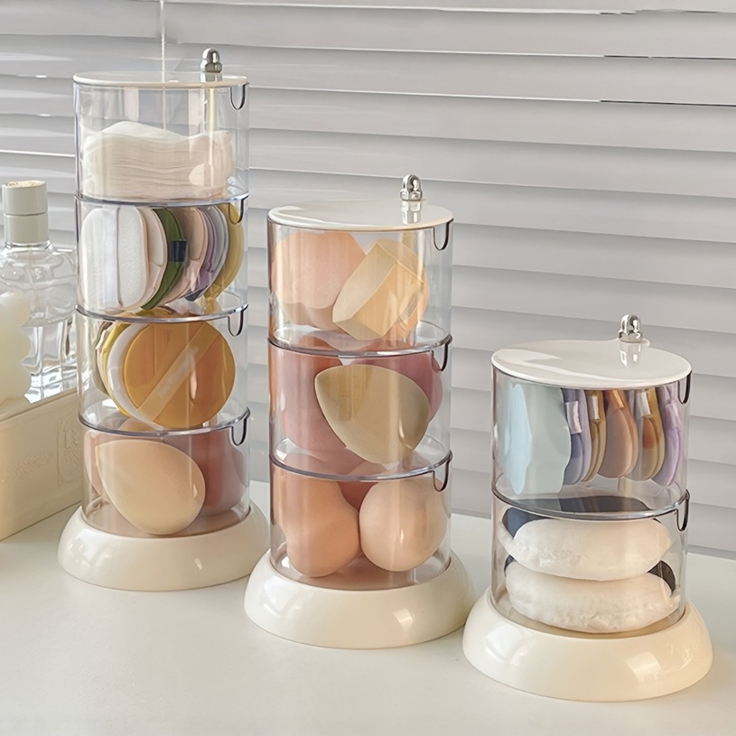 아크릴 데스크탑 화장품 보관 상자 회전 방진 투명 보석 모자 상자 정리 보관 디스플레이 상자