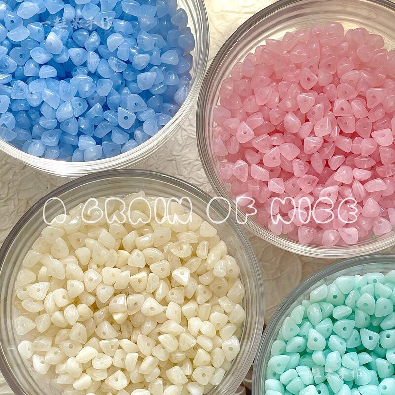 A grain of rice hand-made cloud gravel 6mm imitation jade beaded handmade bulk materials jewelry DIY accessories