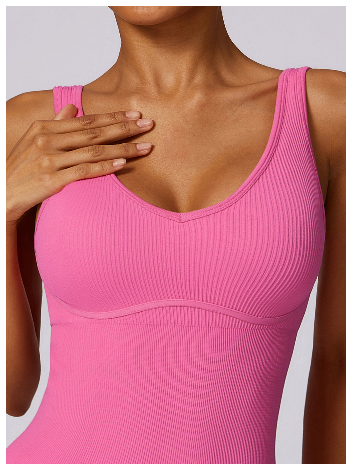 High Strength Beauty Back Seamless Yoga Jumpsuit Thread Elastic Sports Tight Fitness One Piece Women