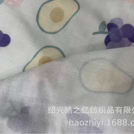 全棉直喷数码印花布 厂家人棉纯棉直喷小碎花面料 活性印花面料