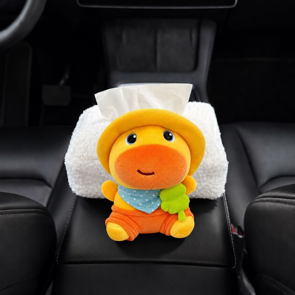 Lulu Car Tissue Box, Wool Lamb Fleece Tissue Box, Cute Capybara Lulu Tissue Box for Car, for Women