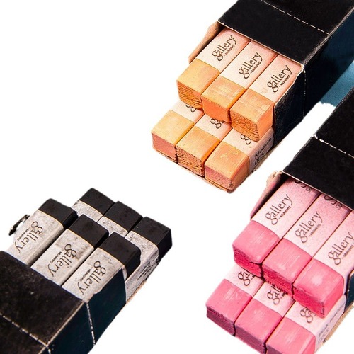 Korean ally colored chalk MPV single pack of 6 black and white sketching and coloring chalk wholesale