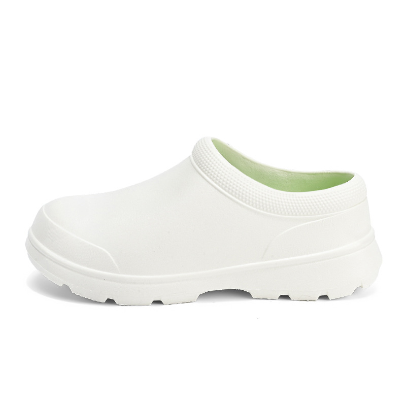 Nuevos zapatos de cocina respirables, antideslizantes, impermeables, a prueba de aceite, zapatos de cocina de primavera y otoño, zapatos de enfermería, zapatos de lluvia, zapatos de agua de mujer