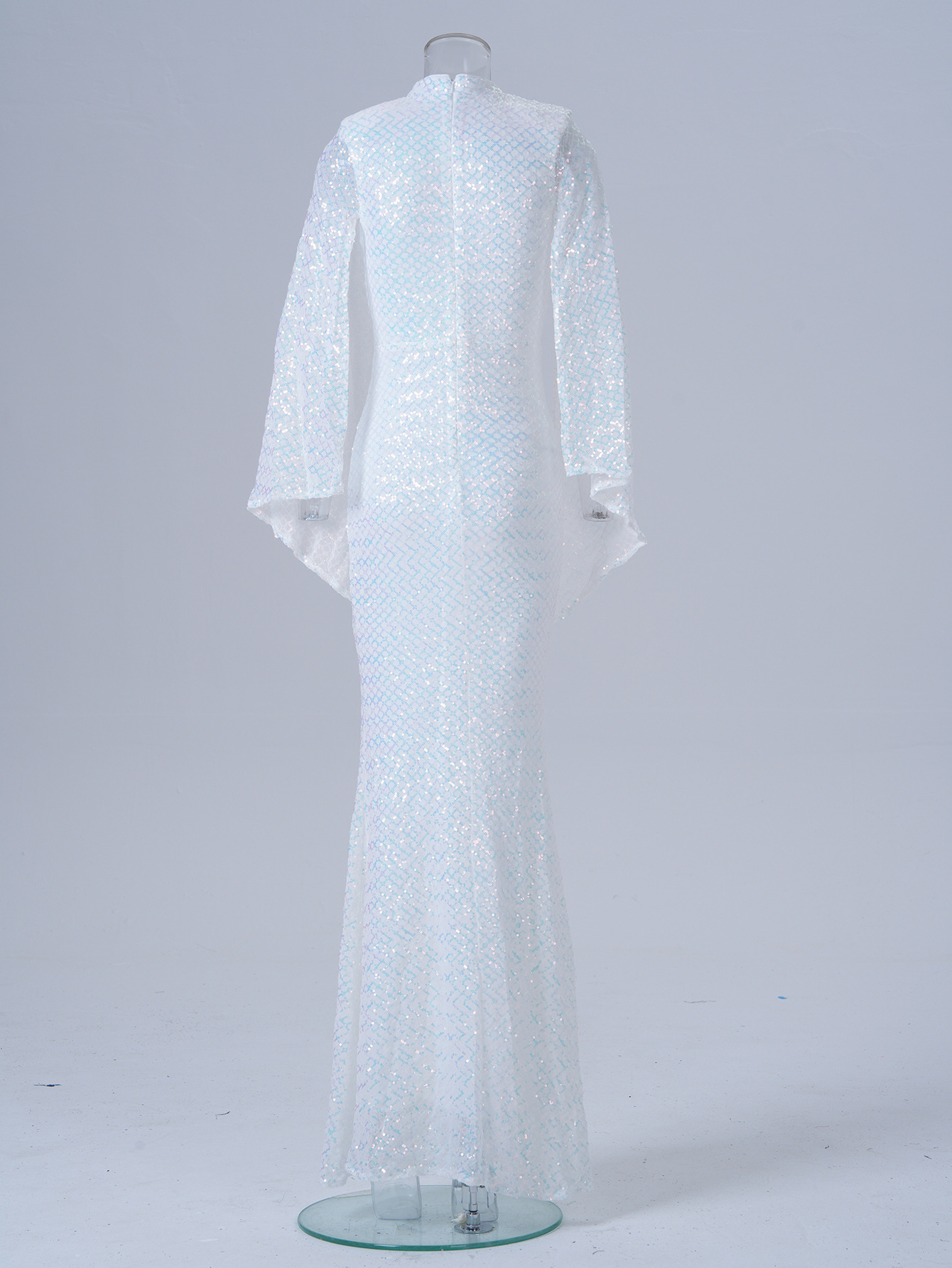 Long Sequinned Evening Dress For Prom And Banquet Women's Style_voghion.com